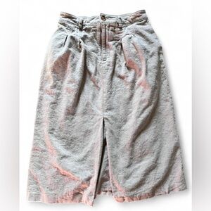 Banana Republic Beige Linen Blend Skirt Knee Length with Closed Slit Size 2